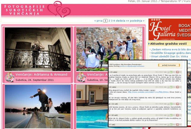 "Lajkovanje" pojedinačnog komentara i novi odeljak "Subotička venčanja"