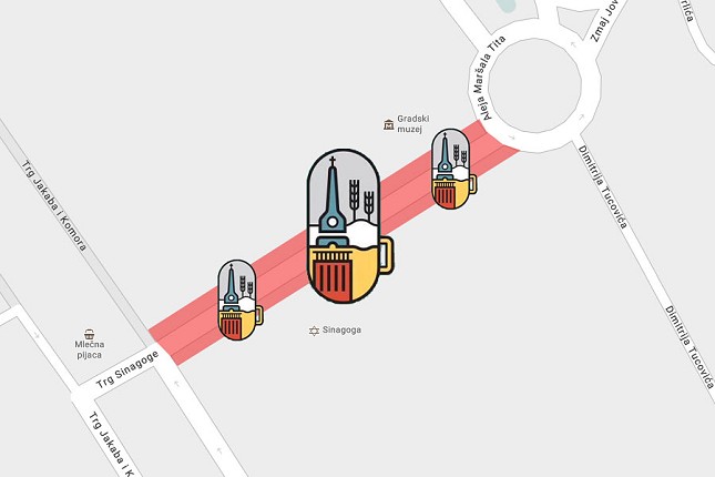 Danas i sutra zatvorena ulica ispred Sinagoge, promenjen i plan saobraćanja linija 1a i 8