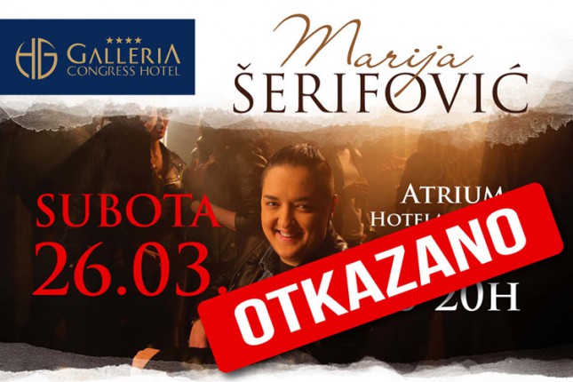 Otkazan koncert Marije Šerifović