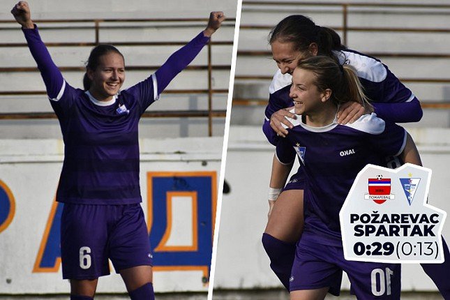 Fudbal: Goleada u Požarevcu, "golubice" tresle mrežu 29 puta!