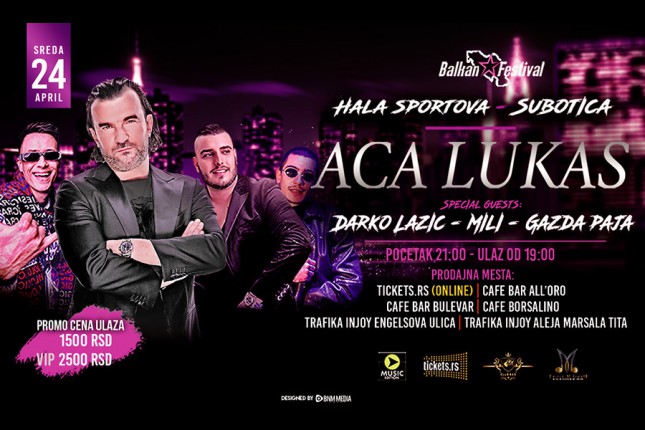 Velika žurka u Hali sportova - Aca Lukas i gosti (24. april)