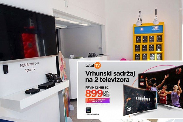 Total TV akcija - godinu dana vrhunskog sporta i zabave za 899 dinara, na dva televizora