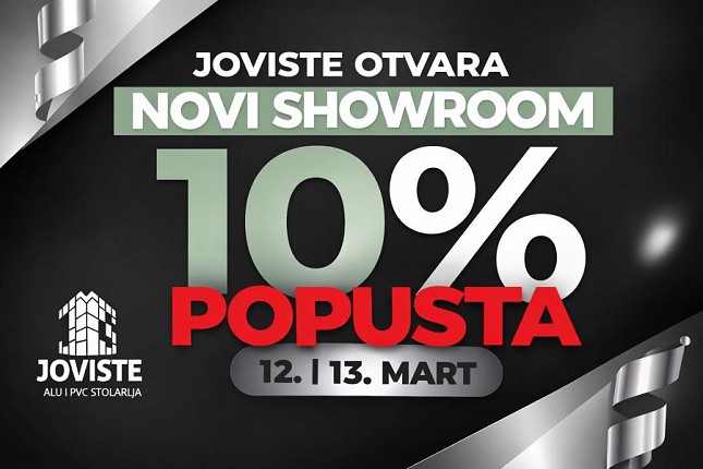 Otvaranje novog izložbenog salona "Joviste" uz specijalnu akciju (12-13. mart)