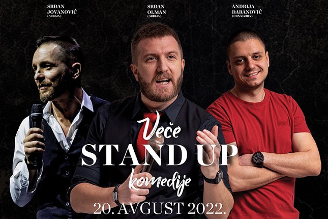 ODLOŽENO za 3. septembar: Veče stendap komedije - Srđan Olman, Srđan Jovanović i Andrija Dabanović na Letnjoj pozornici
