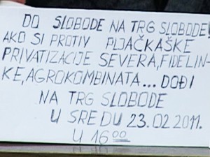 Protest Subotičana protiv uništavanje privrede