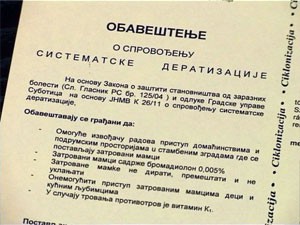 Juče počela deratizacija u Subotici