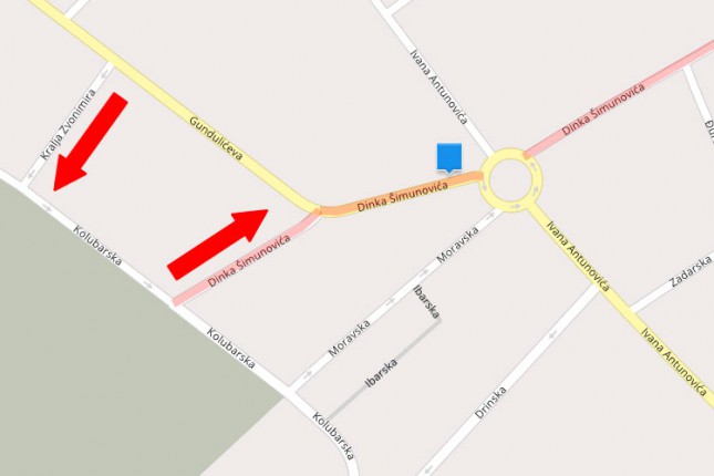 Deo ulice Dinka Šimunovića i Kralja Zvonimira postaju jednosmerne