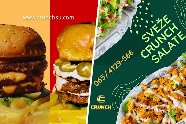 Tortilje, novopazarski ćevapi i bavarske kobasice punjene sirom - novine u restoranu brze hrane "Crunch"