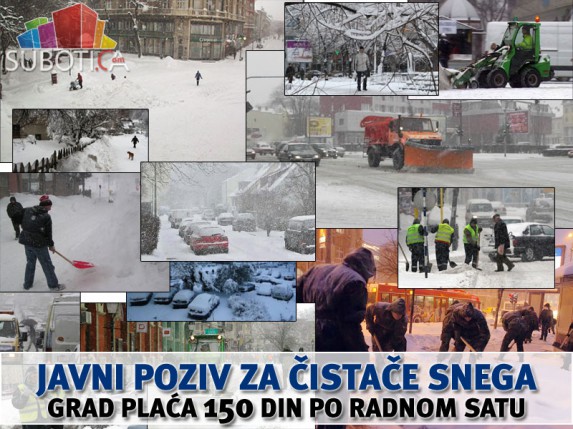 Grad traži čistače snega - satnica 150 din