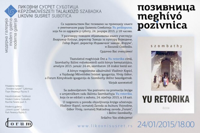 Balint Sombati večeras u Modernoj galeriji "Likovni susret’’