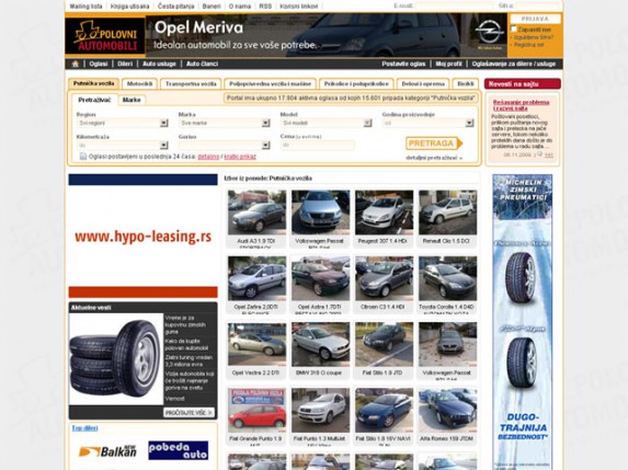 Redizajnirani Internet sajt za oglašavanje polovnih vozila