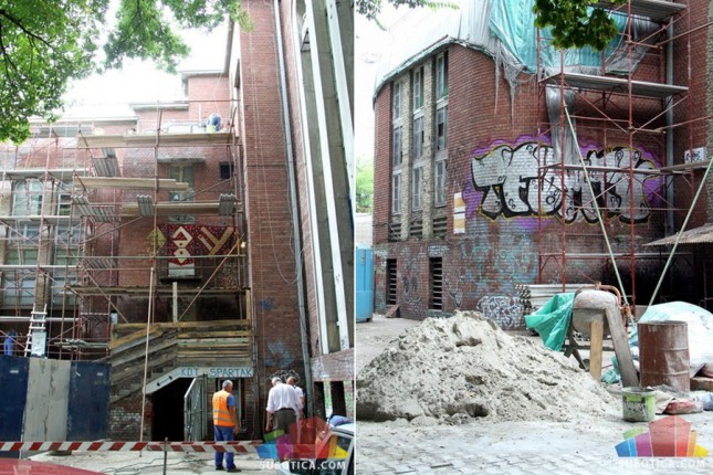 Radovi na sanaciji fasade zgrade Sokolskog doma