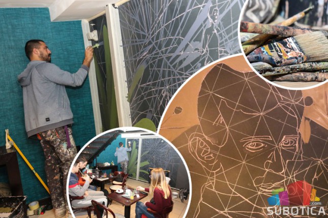 Mural Nikole Tesle u Kafe "Priči"