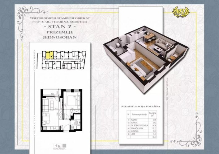 Stan, Radijalac, 40m2 (ID: 115120) | Nekretnine Subotica