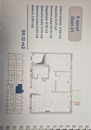 Stan, Vatroslava Lisinskog, 59m2 (ID: 105135) | Nekretnine Subotica