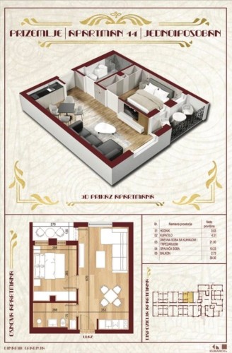 Stan, Palić, 39m2 (ID: 101150) | Nekretnine Subotica