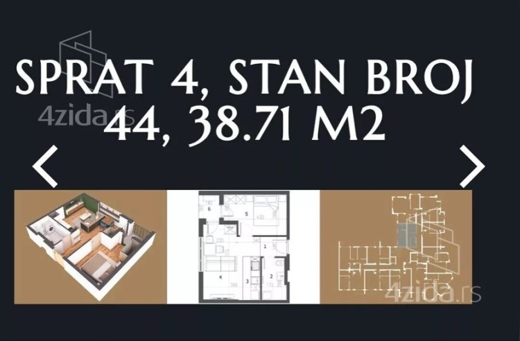 Stan, Evgenija Kumičića, 38m2 (ID: 111713) | Nekretnine Subotica