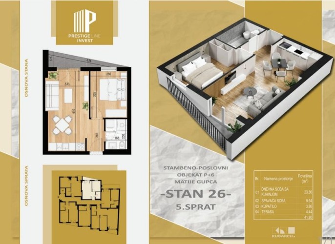 Stan, Matije Gupca, 42m2 (ID: 101784) | Nekretnine Subotica