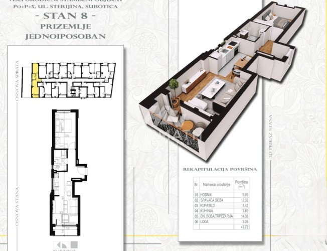 Stan, Sterijina 33, 44m2 (ID: 101791) | Nekretnine Subotica