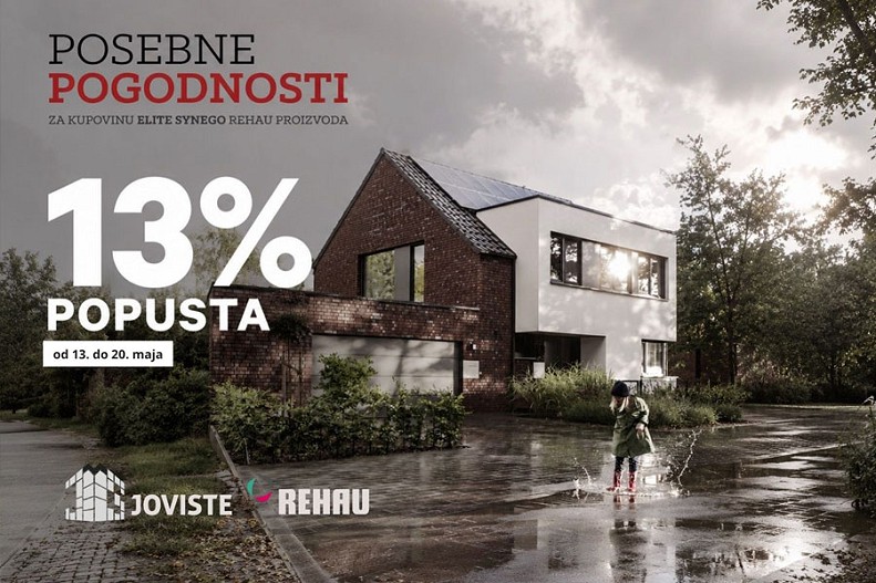 Akcija u "Jovistu" - popust na "Elite Synego REHAU" proizvode od 13. do 20. maja