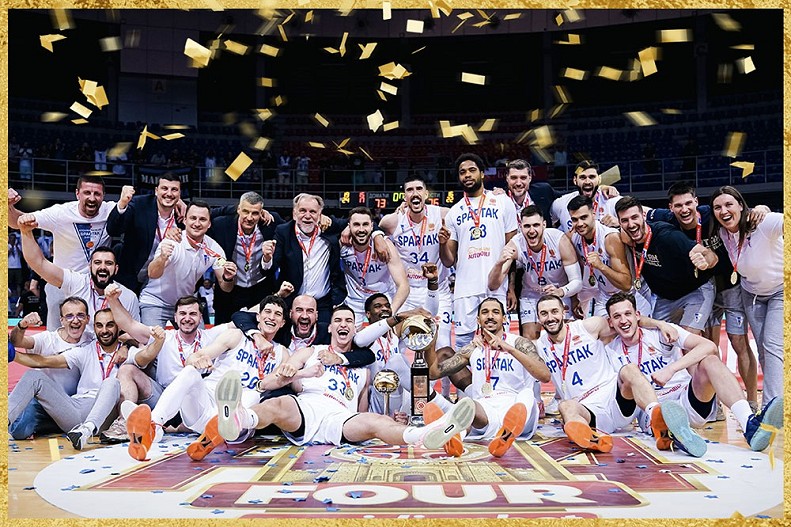 Šampionski doček na Trgu slobode za košarkaše Spartaka