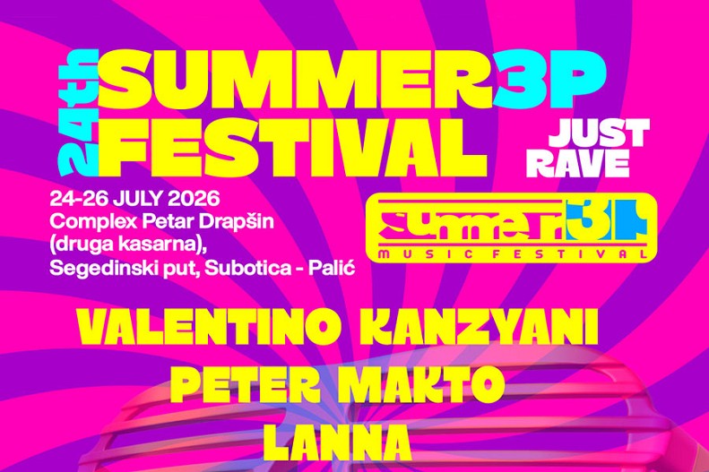 Festival „Summer3P” od 24. do 26. jula, vraća se Valentino Kanzyani