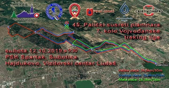 7. kolo Vojvođanske treking lige i 45. Palićki Susreti planinara