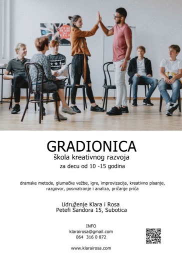 Gradionice – škola kreativnog razvoja za decu uzrasta od 10 do 15 godina