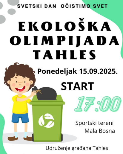 Ekološka olimpijada Tahles 2 - Svetski dan Očistimo svet