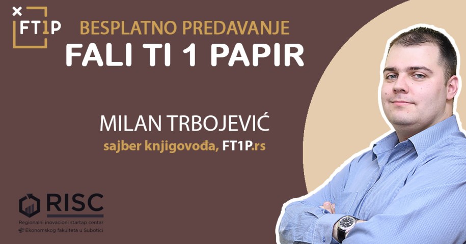 Besplatno predavanje: Fali ti jedan papir – sve što ste hteli da znate o knjigovodstvu