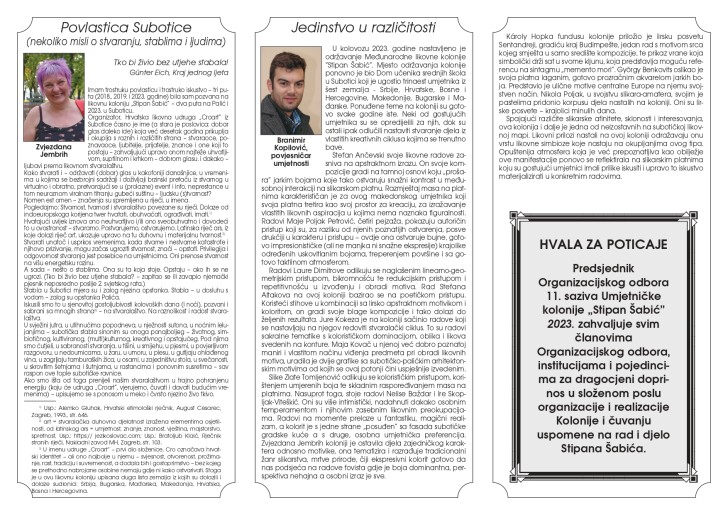 Otvaranje izložbe slika sa kolonije "Stipan Šabić 2023"