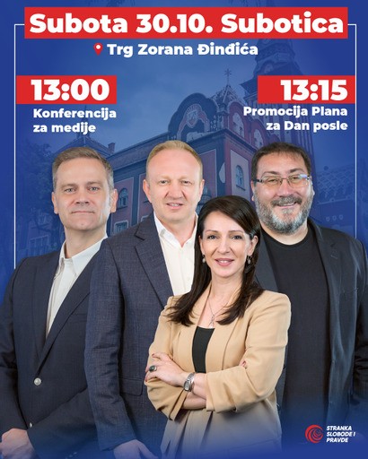 Stranka slobode i pravde - predstavljanje plana za Dan posle