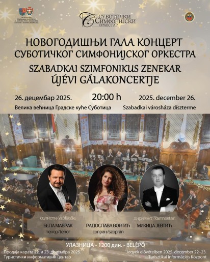Novogodišnji gala koncert Subotičkog simfonijskog orkestra