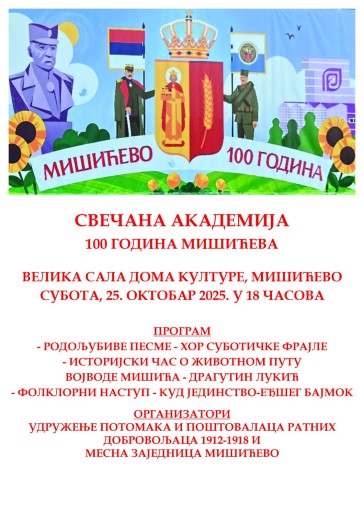 Svečana akademija -100 godina Мišićeva