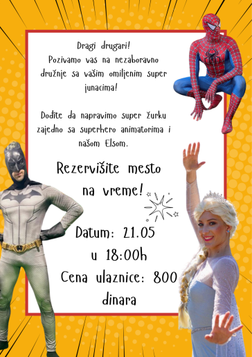Druženje sa omiljenim super junacima!