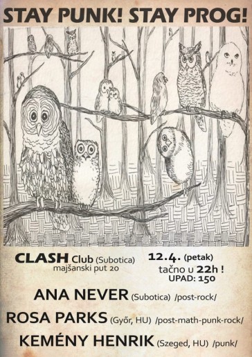 Koncert grupa:Ana Never - Rosa Parks - Kemény Henrik
