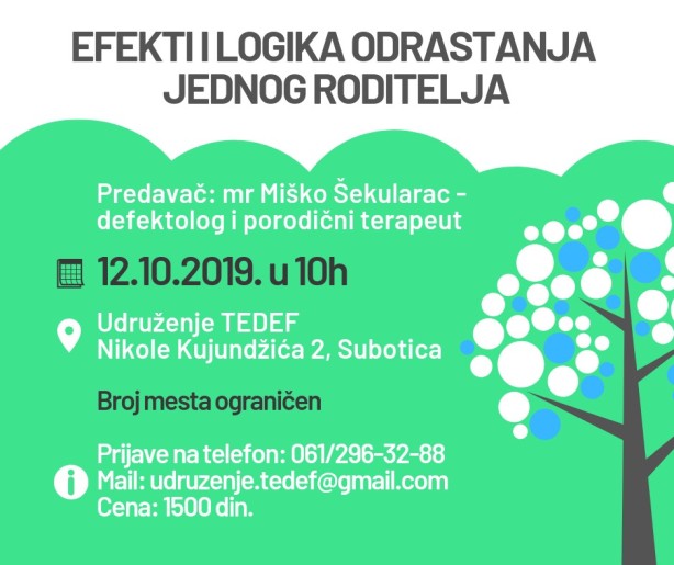 Predavanje: Efekti i logika odrastanja jednog roditelja