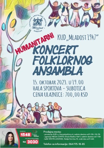 Humanitarni koncert folklornog ansambla KUD "Mladost 1947"
