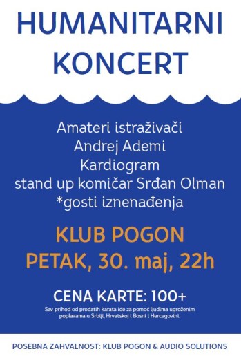 Humanitarni koncert za prikupljanje sredstava za stanovnike poplavljenih područja u Srbiji, Hrvatskoj i Bosni i Hercegovini
