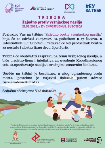 Tribina "Zajedno protiv vršnjačkog nasilja"