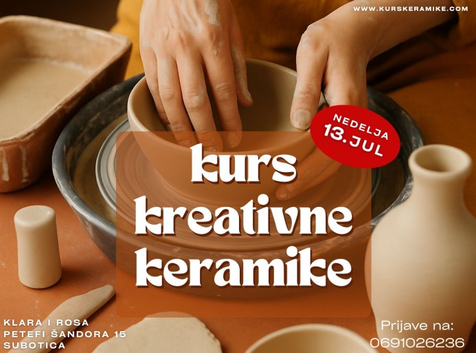 Jednodnevni kurs kreativne keramike
