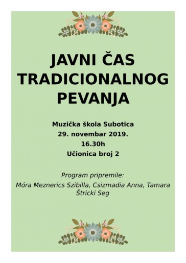 Javni čas tradicionalnog pevanja