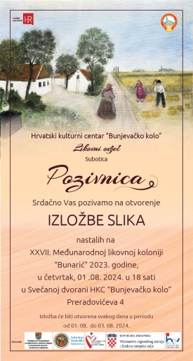Izložba slika nastalih na XXVII. međunarodnoj likovnoj koloniji "Bunarić 2023"