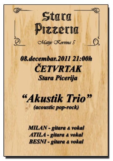 AKUSTIK TRIO - Akustična svirka
