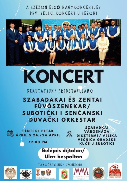 Tradicionalni aprilski koncert Subotičkog duvačkog orkestra, gost Duvački orkestar iz Sente
