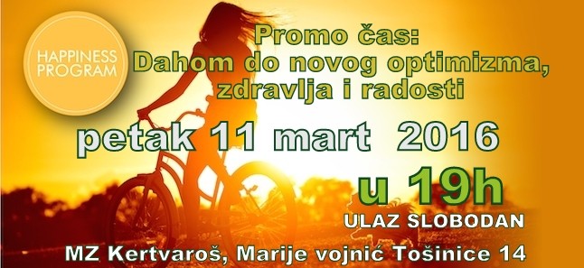 Predavanje: Dahom do novog optimizma, zdravlja i radosti