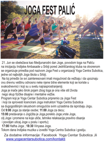 Joga Fest Palić