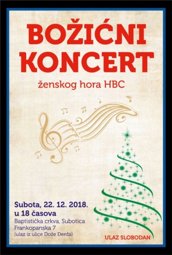 Božićni koncert ženskog hora Baptističke crkve
