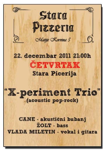 X-PERIMENT TRIO - Akustična svirka