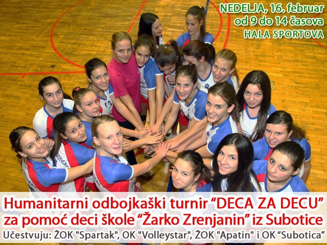Humanitarni odbojkaški turnir za pomoć školi Žarko Zrenjanin